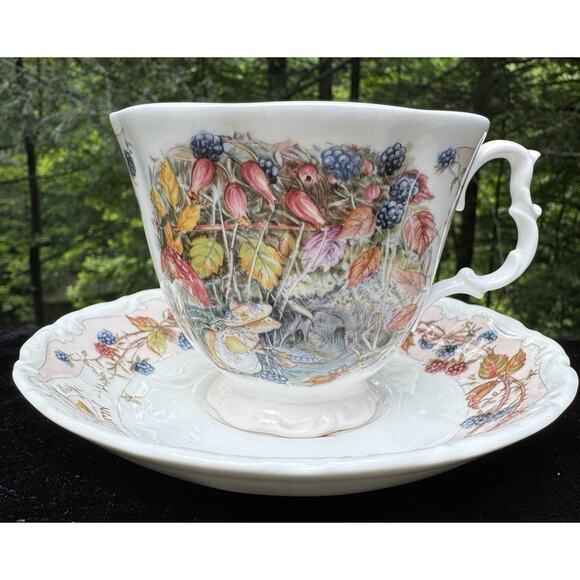 Rare 1983 Royal Doulton Brambly Hedge Autumn Tea Cup & Saucer Set -A89 - Picture 3 of 16